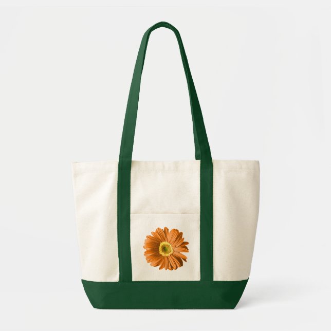 Orange Daisy Flower Tote Bag (Front)
