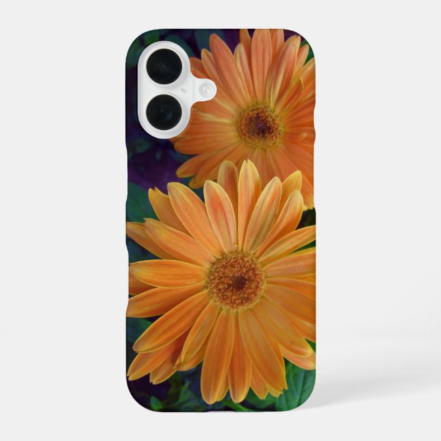 Orange Daisy iPhone 16 Case (Back)