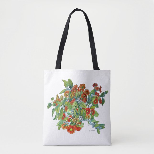 Orange Daisy Tote Bag (Front)