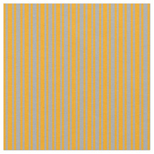 Orange & Dark Grey Lined Pattern Fabric