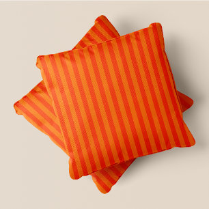 Orange & Dark Orange Stripes Cushion
