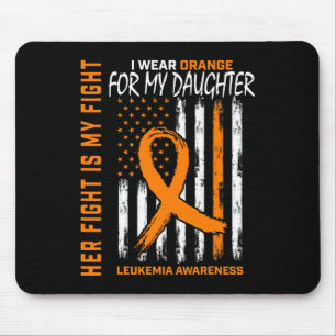 Orange Daughter Leukaemia Cancer Awareness America Mouse Pad
