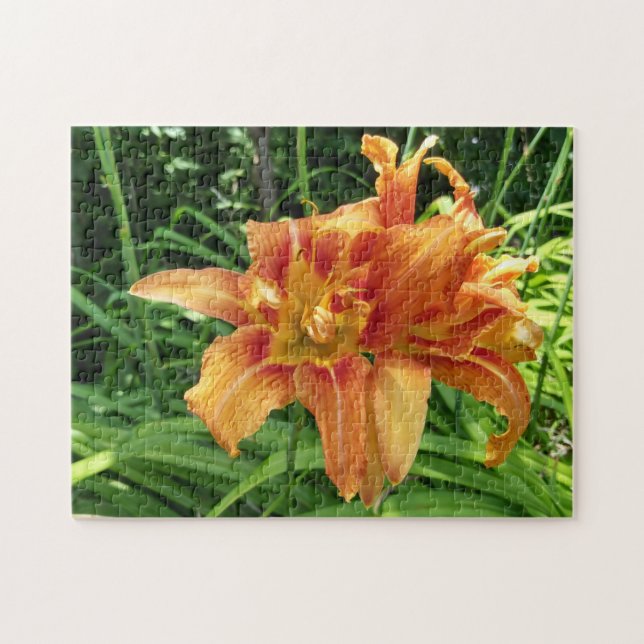 Orange Daylily Flowers Horizontal Jigsaw Puzzle (Horizontal)