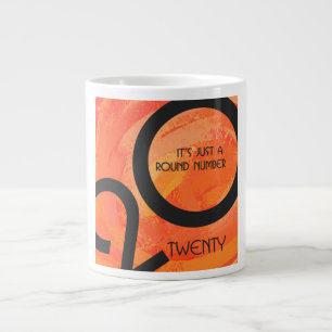 Orange Decade Birthdday Large Coffee Mug