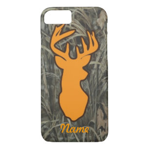 Orange Deer Head Camo iPhone 7 case