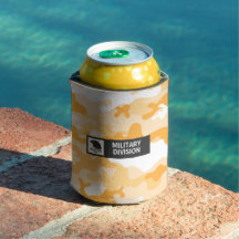 Orange Deser Camouflage Pattern Beverage Insulator