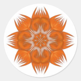 Orange Design Classic Round Sticker