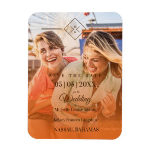 Orange Destination Wedding Gay Lesbian Wedding Magnet