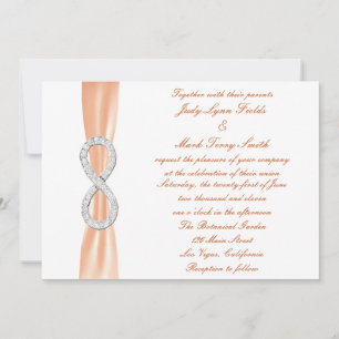 Orange Diamond Infinity Wedding Invitation