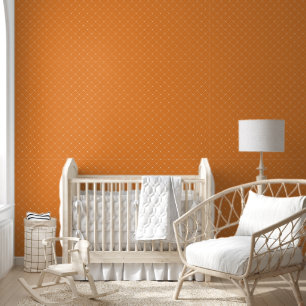Orange Diamond Lattice Wallpaper