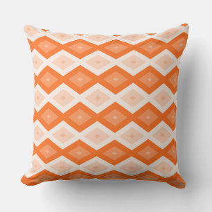 Orange diamond pattern cushion