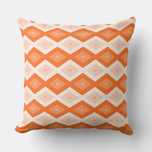 Orange diamond pattern cushion (Front)