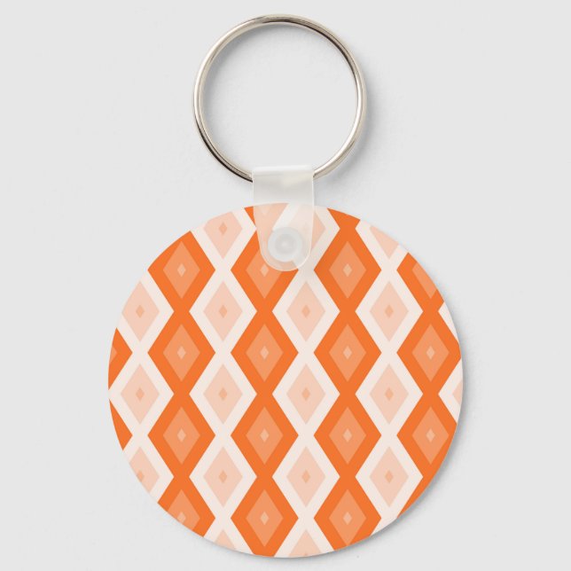 Orange diamond pattern key ring (Front)