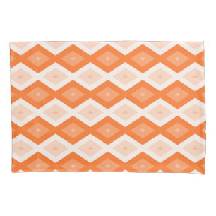 Orange diamond pattern pillowcase