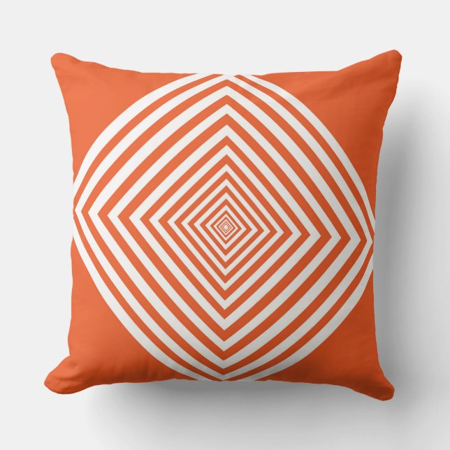 Orange Diamond Shape Cushion (Front)