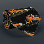 Orange Diesel Locomotive Train Engine  Tie<br><div class="desc">Train Socks! - - see my store for lots more great Train Gifts.</div>