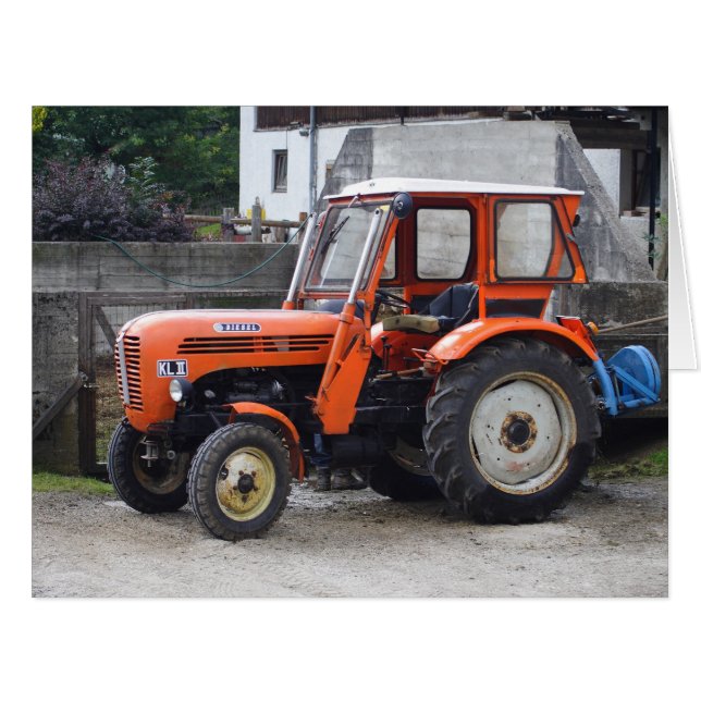 Orange Diesel Tractor Steyr KL II (Front Horizontal)