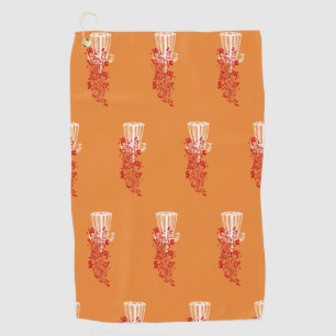 Orange disc golf towel