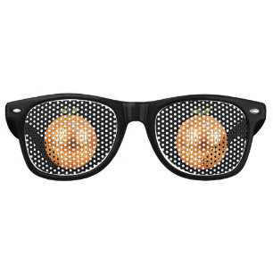 Orange Disco Ball Retro Sunglasses