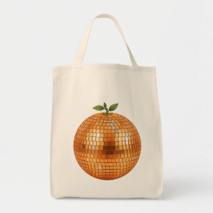 Orange Disco Ball Tote Bag