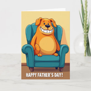 Orange Dog Fathers Day Card