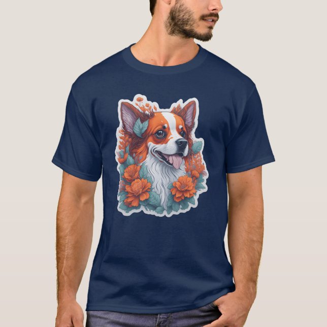 Orange dog funny funny T-Shirt (Front)