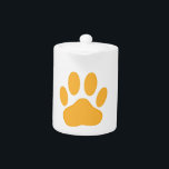 Orange Dog Pawprint<br><div class="desc">Cartoon dog pawprint in Orange.</div>