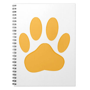 Orange Dog Pawprint Notebook