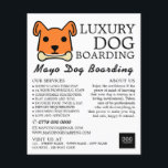 Orange Dog with Bone, Dog Boarding, Advertising Flyer<br><div class="desc">Orange Dog with Bone,  Dog Boarding,  Advertising Flyer by The Business Card Store.</div>