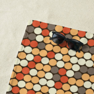 Orange dots beach towel