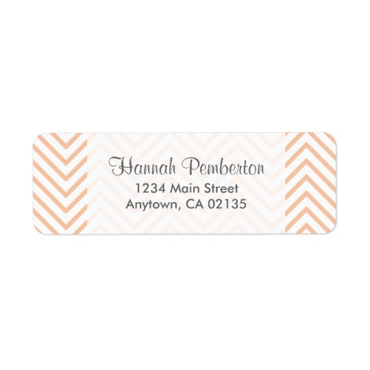 Orange Dots Chevron Return Address Label