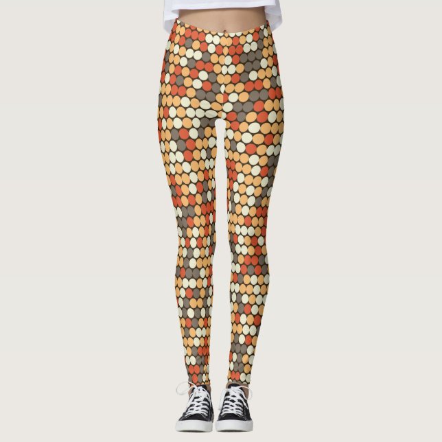 Orange dots leggings (Front)