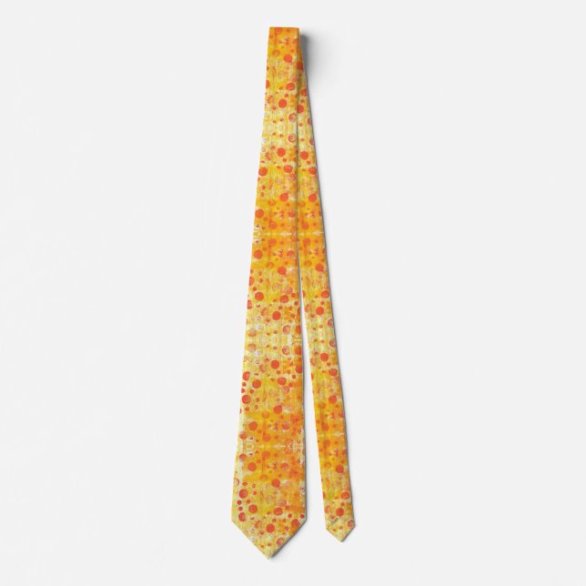 Orange Dots on Light Orange Neck Ties (Front)