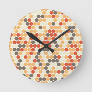 Orange dots round clock