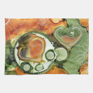 Orange Dotty Kitchen Towel