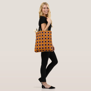 Orange Doughnuts With Filling On Black A Tote Bag
