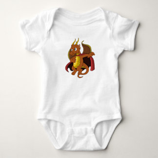 Orange dragon cartoon Baby Bodysuit