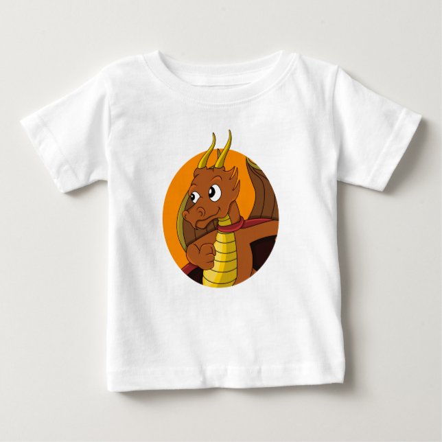 Orange dragon cartoon baby T-Shirt (Front)