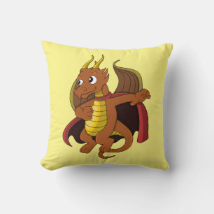 Orange dragon cartoon cushion