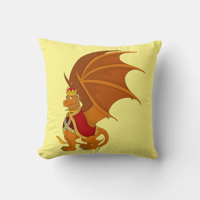 Orange dragon cartoon cushion (Front)