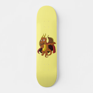 Orange  Dragon Cartoon Skateboard