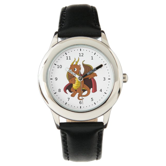 Orange dragon cartoon watch (Front)