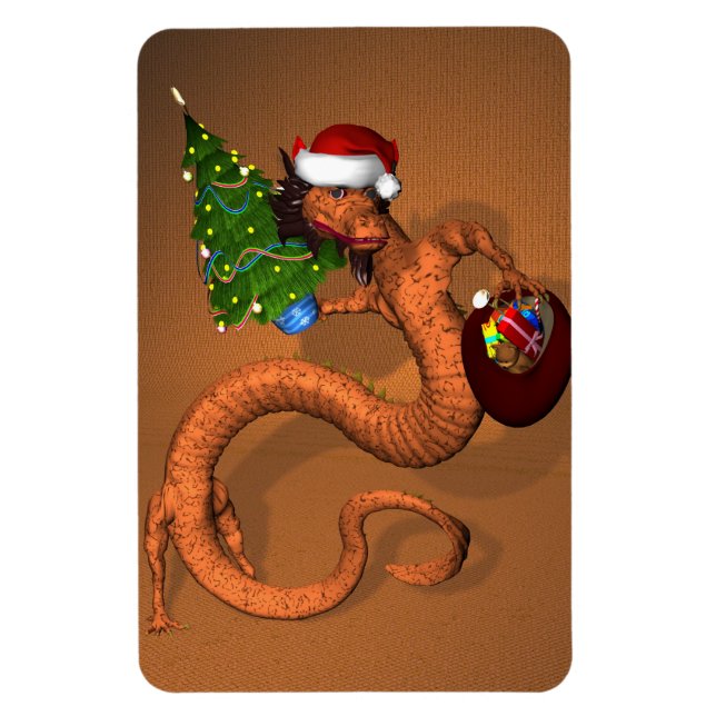 Orange Dragon Magnet (Vertical)