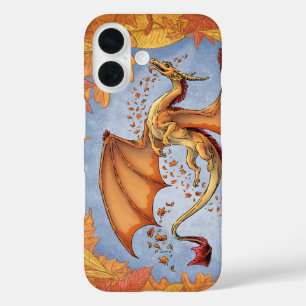 Orange Dragon of Autumn Nature Fantasy Art iPhone 16 Case