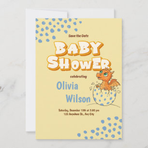 Orange Dragon Save the date Invitation