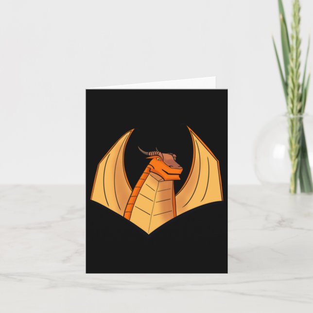 Orange Dragon Sticker  Card (Front)