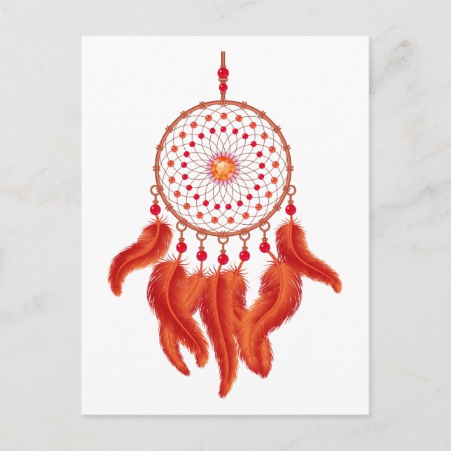 Orange Dream Catcher Postcard (Front)