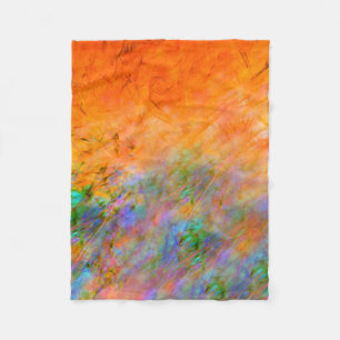 Orange Dreamscape Fleece Blanket