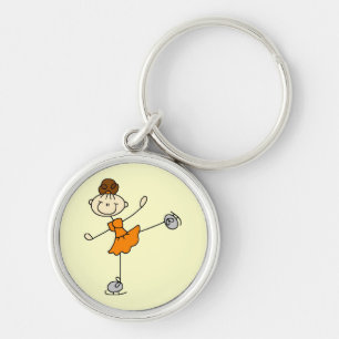 Orange Dress Figure Skater Tshirts and Gifts Key Ring