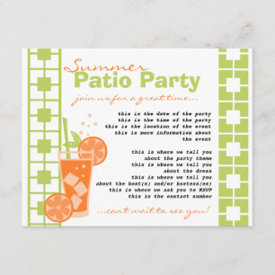 Orange Drink Invitation